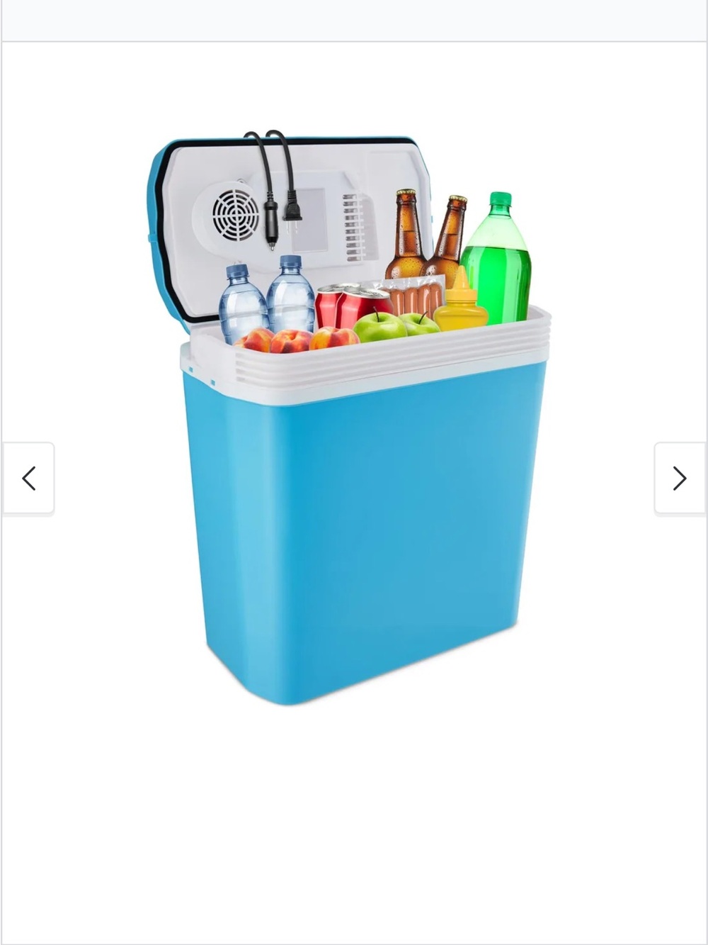 Portable Electric Cooler Chest - Light Blue
